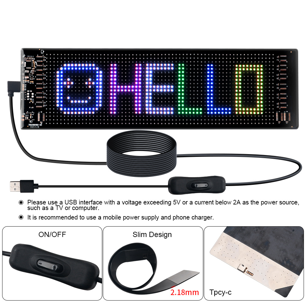 LED-Matrix-Pixel-Panel, scroll – Home Decor Inspo Bewertung und Preis