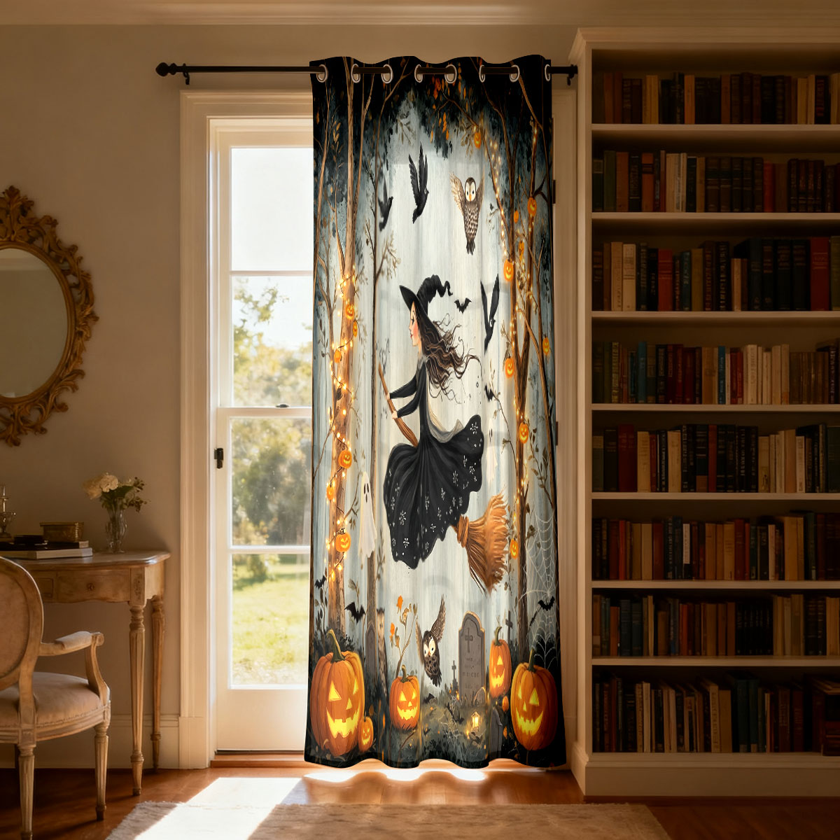 1 Stück Halloween-Vorhang mit  – Home Decor Curtains Bewertung und Preis