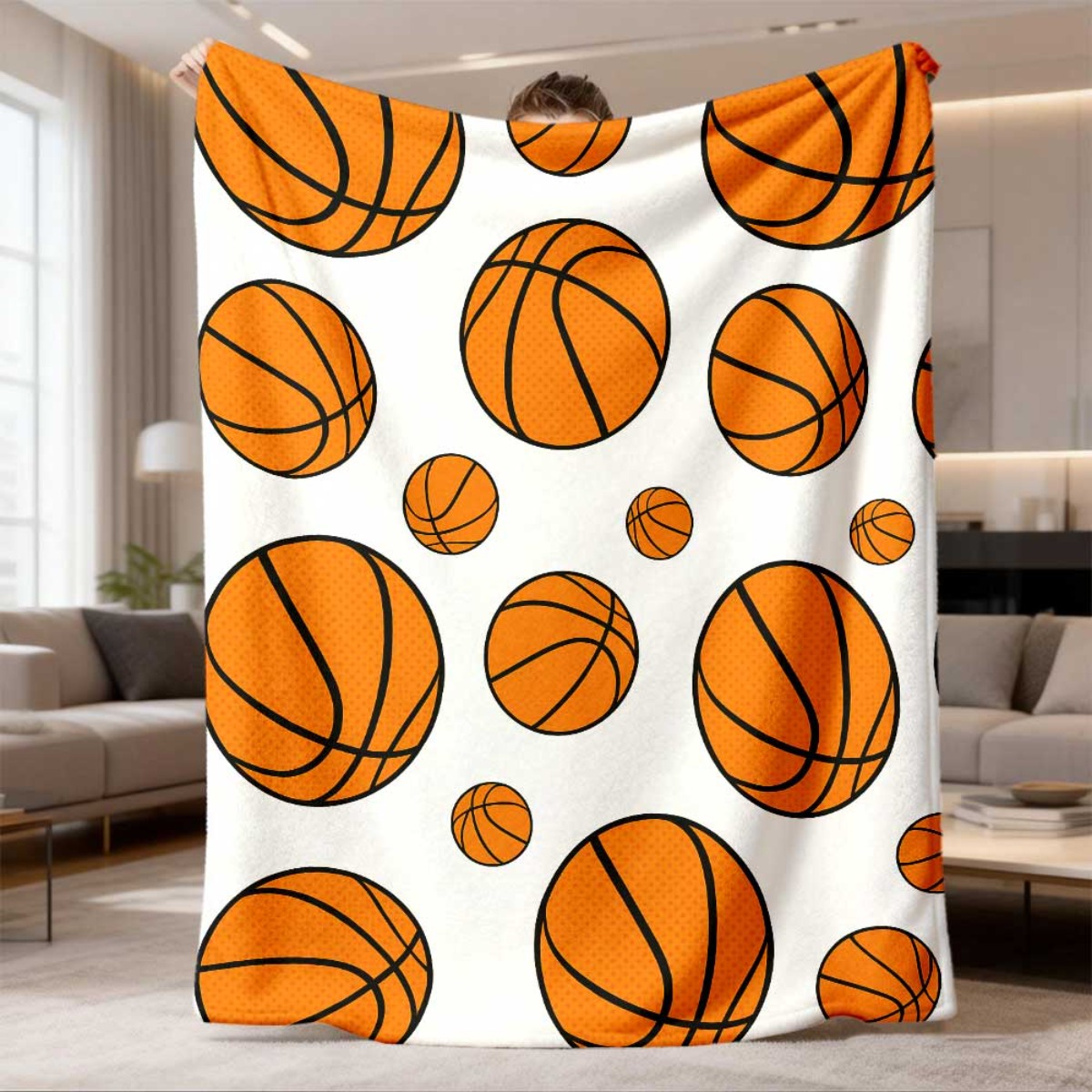 Coole Basketball-Überwurfdecke – Home Decor Orange Bewertung und Preis