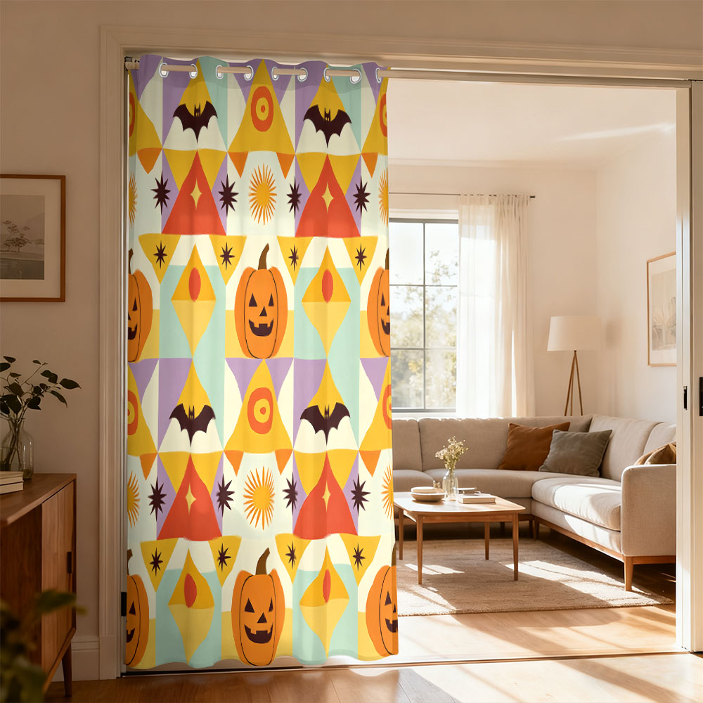 1 Stück Halloween-Kürbis-Flede – Home Decor Curtains Bewertung und Preis