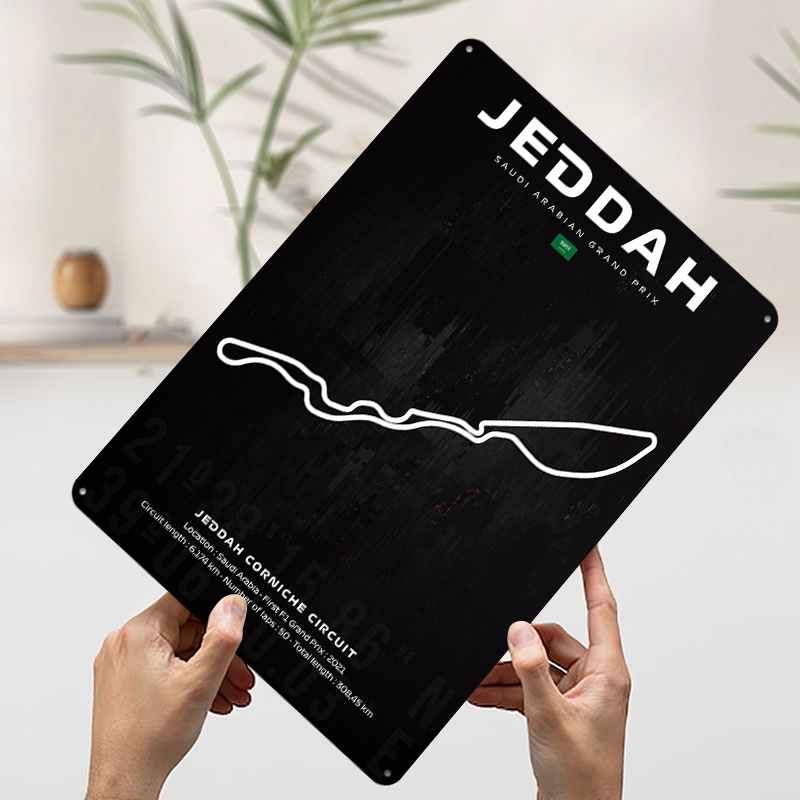 Jeddah Circuit Karten-Poster,  – Home Decor Jeddah Bewertung und Preis