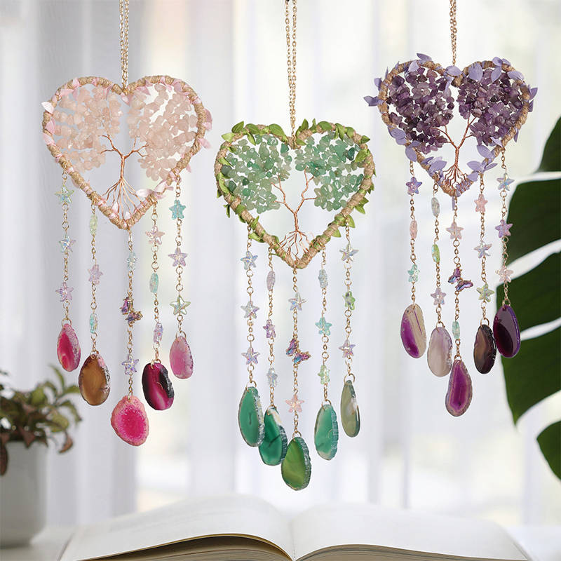Kristall Lila Amethyst Quarz B – Boho Wind Chimes Bewertung und Preis