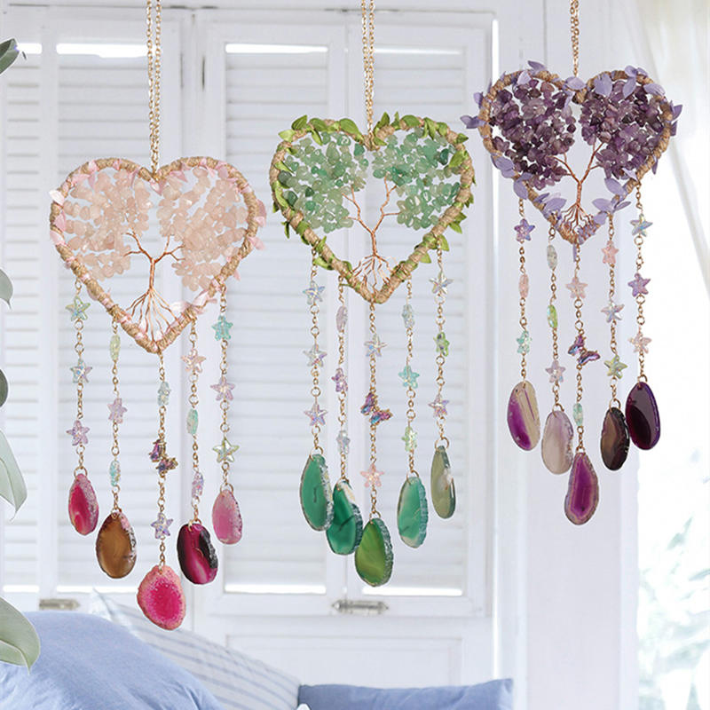 Kristall Lila Amethyst Quarz B – Boho Wind Chimes Bewertung und Preis