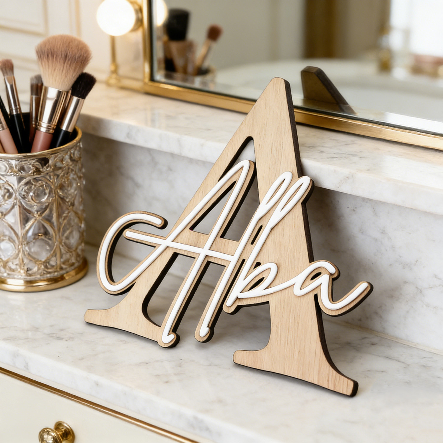 1 Stück Doppelschichtige Holz- – Home Decor Inspo Bewertung und Preis