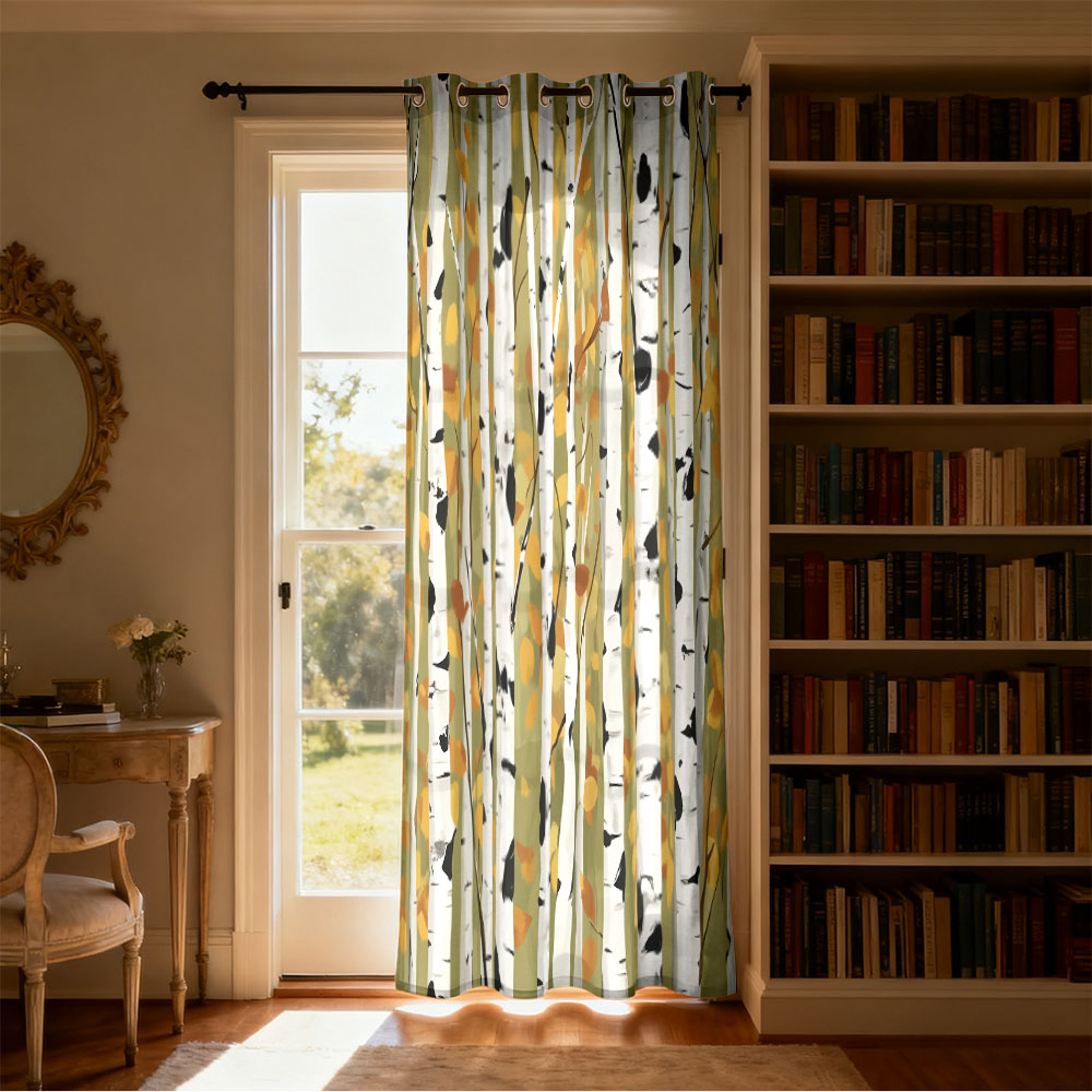 1 Stück Vorhang mit Herbst-Bir – Home Decor Curtains Bewertung und Preis