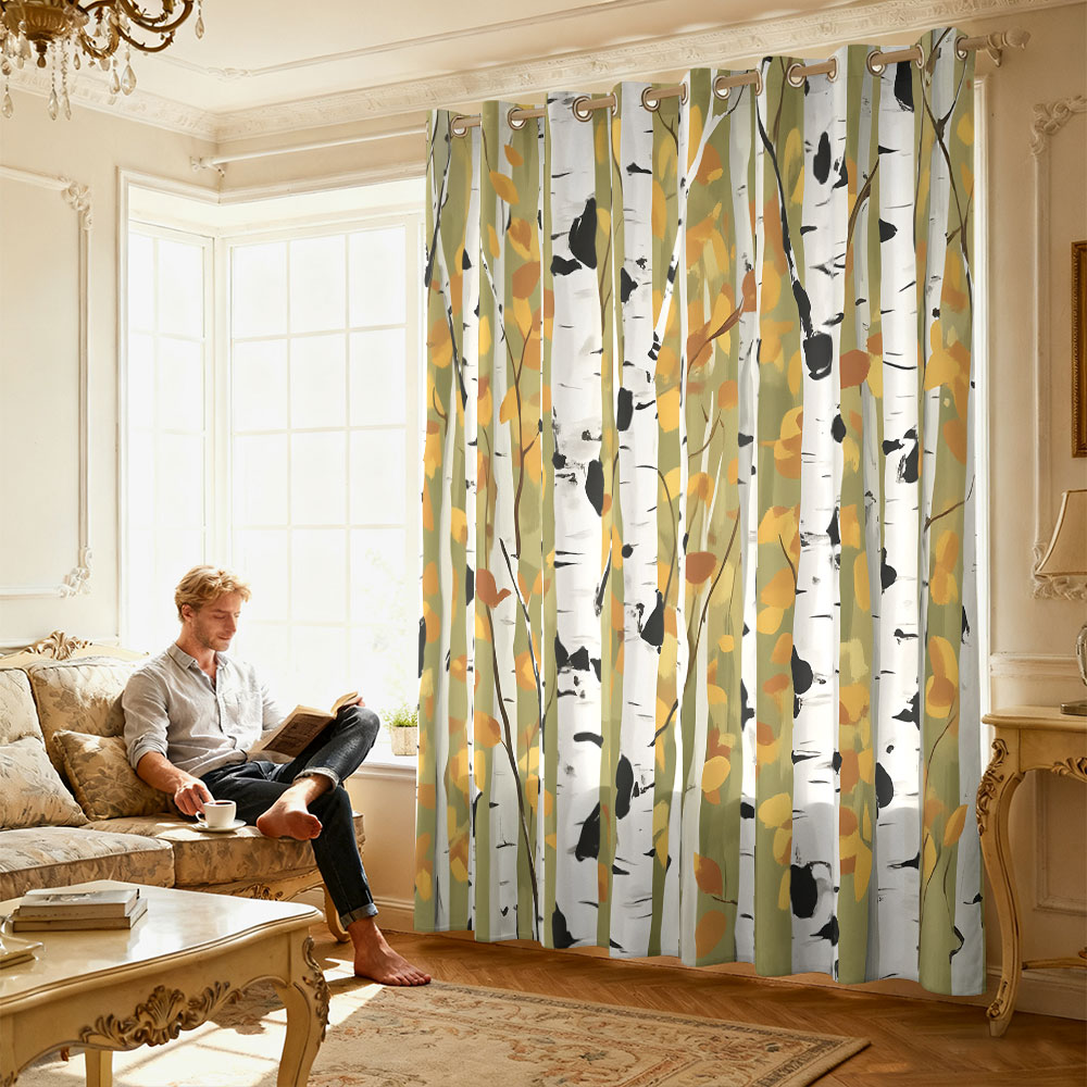 1 Stück Vorhang mit Herbst-Bir – Home Decor Curtains Bewertung und Preis