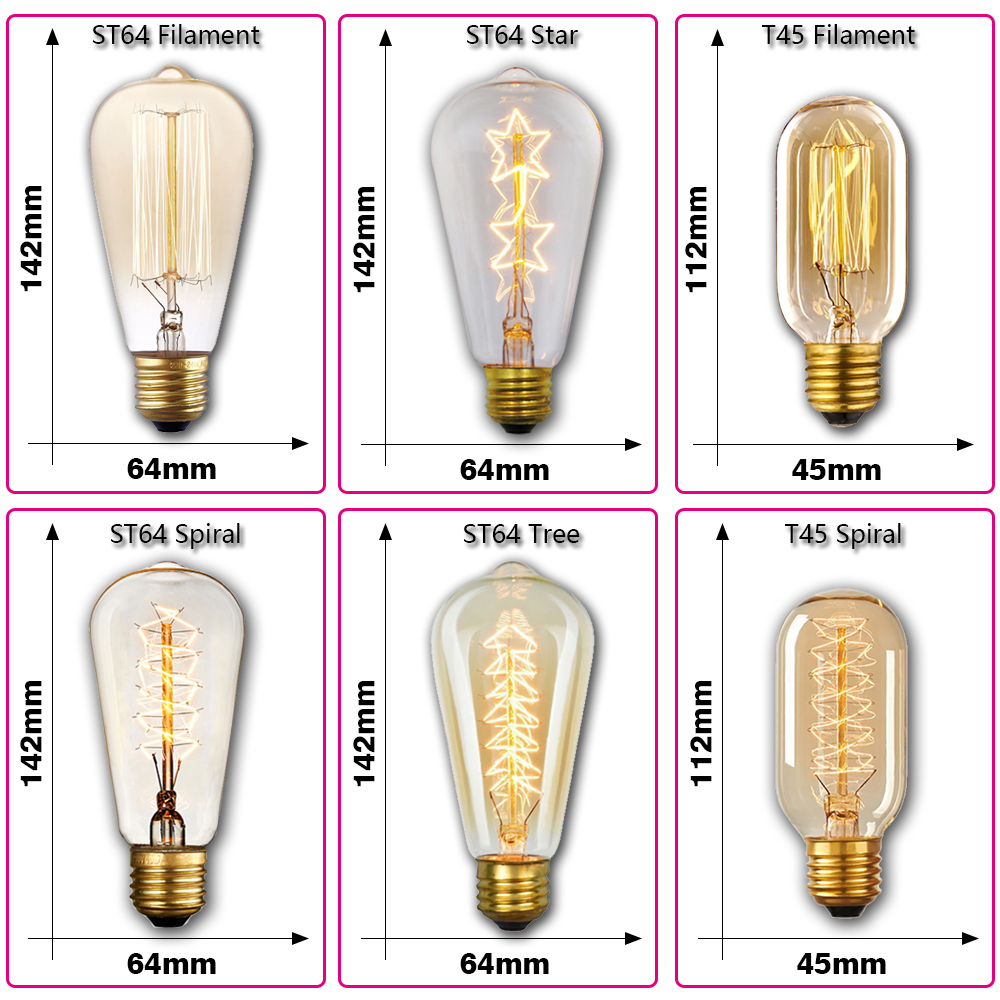 Retro Edison Glühbirne E27 40W – Home Decor Inspo Bewertung und Preis