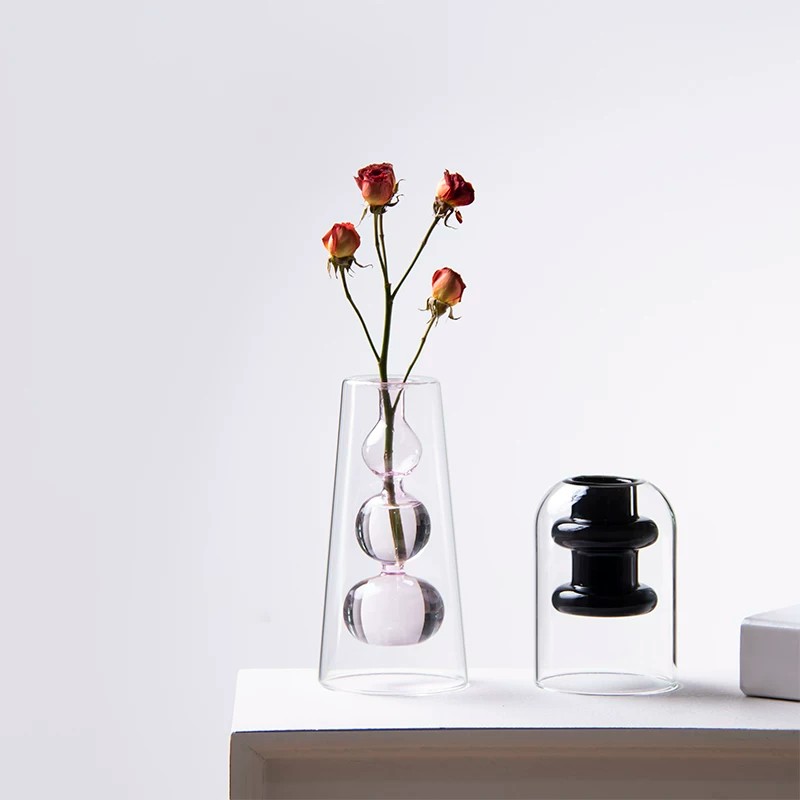 Nordische Doppelschichtige Hoc – Glass Vase Nordic Bewertung und Preis