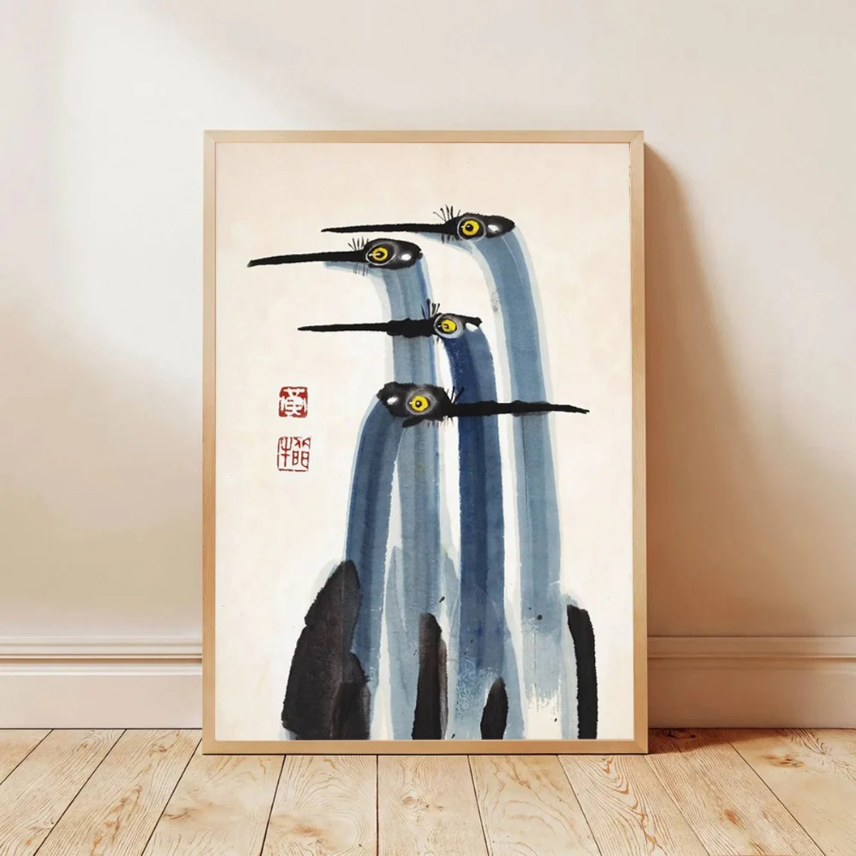 Japanisches Retro-Kran-Leinwan – Home Decor Aesthetic Pinterest Bewertung und Preis