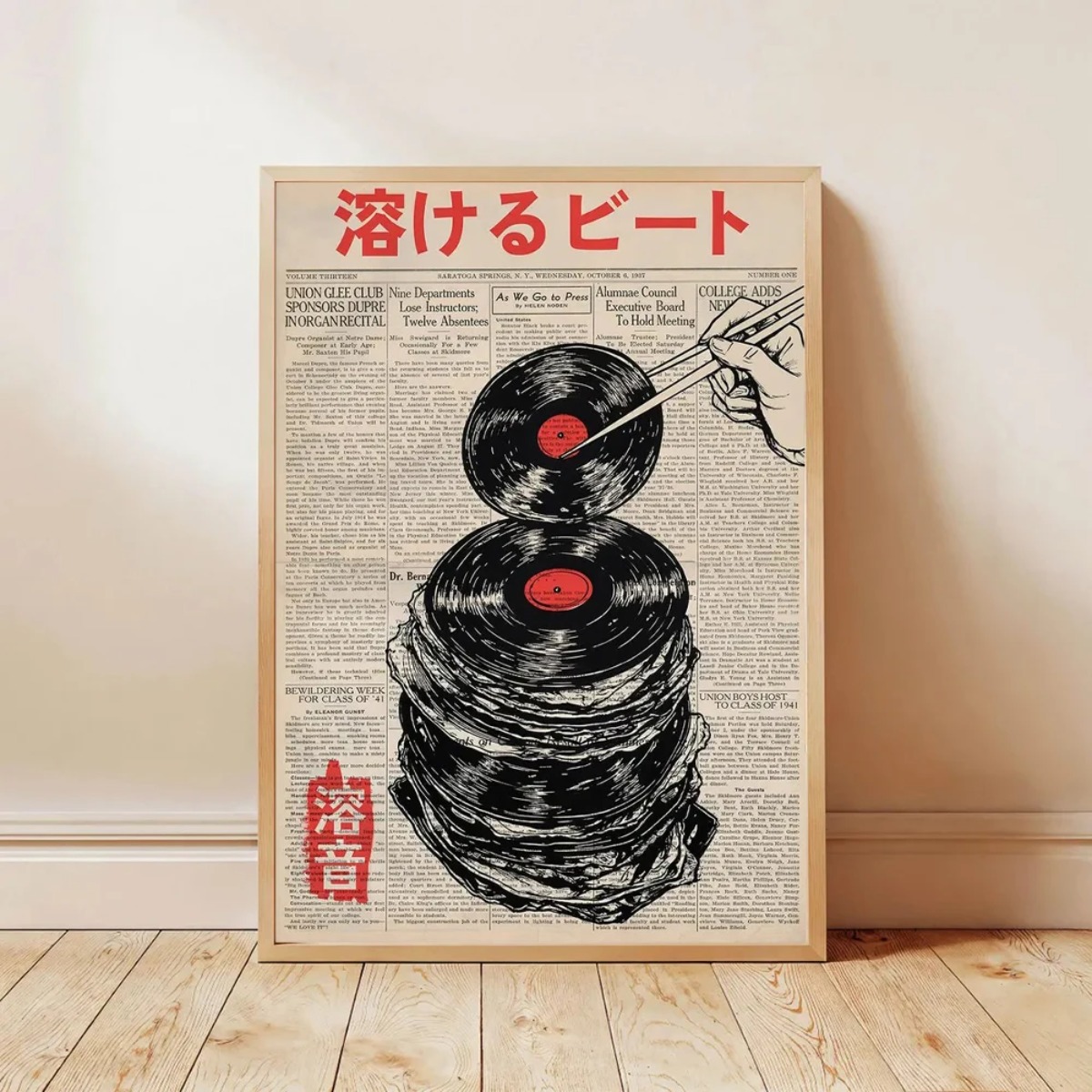 Japanisches Retro-Kran-Leinwan – Home Decor Aesthetic Pinterest Bewertung und Preis