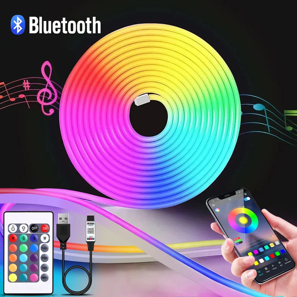 1-5 m RGB LED Neon Streifen Li – Home Decor Inspo Bewertung und Preis